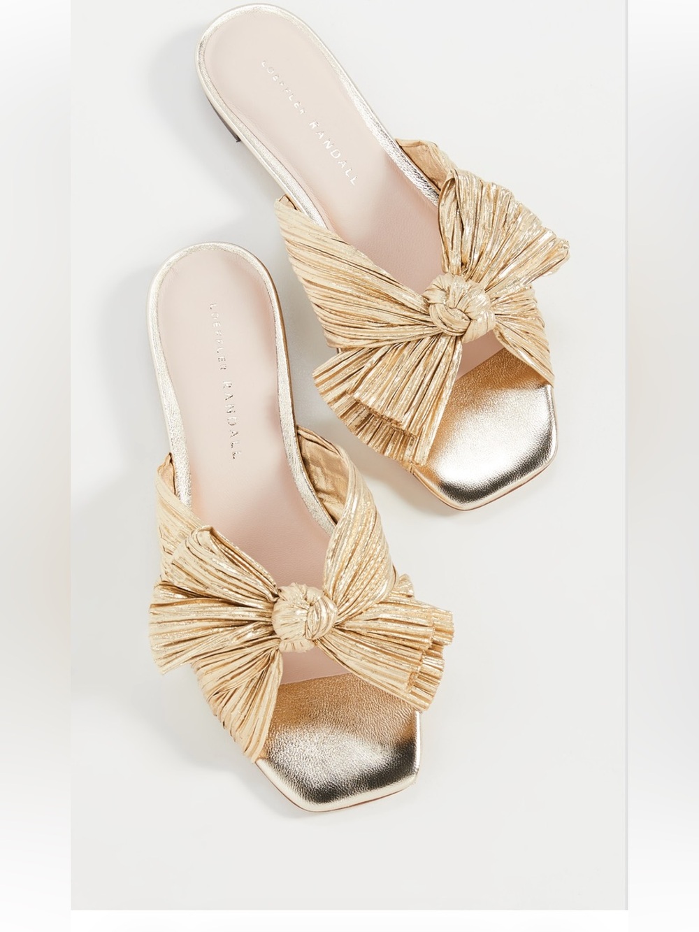 Loeffler Randall Daphne Pleated Bow Slides